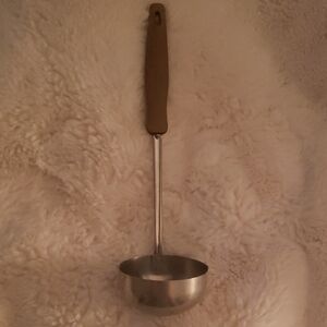 Stainless Steel Ladle with Brown Handle